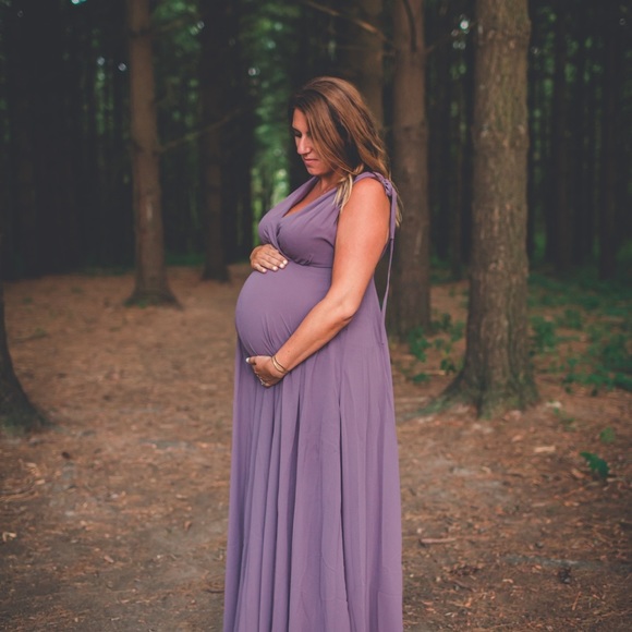 Dance the Night Away Dusty Purple Backless Maxi Dress - Picture 4 of 5